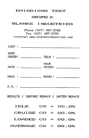 Model 1500 Printout